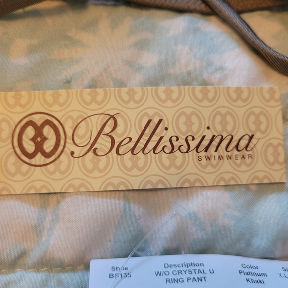 NWT Bellisima Platinum Bikini Bathingsuit W/ Swarovski Elements Size Xtra Large - Picture 12 of 13